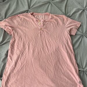 American Eagle Outfitters Pink Henley Shirt